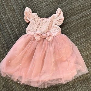 Toddler girl pink lace/tulle dress - 2-3T